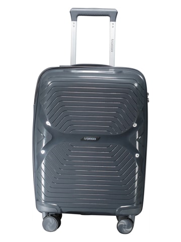 Geographical Norway Hardcase-Trolley "Silkovette" in Dunkelgrau - (B)34 x (H)53 x (T)21 cm