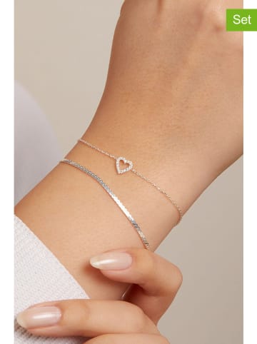 Heliophilia 2er-Set: Silber-Armketten