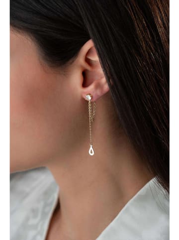 Heliophilia Vergulde oorstekers met edelstenen