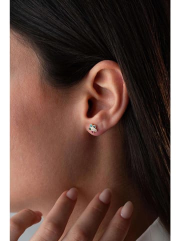 Heliophilia Vergulde oorstekers met edelstenen