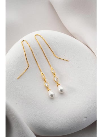 Heliophilia Vergold. Ohrhänger mit Edelsteinen und Perlen