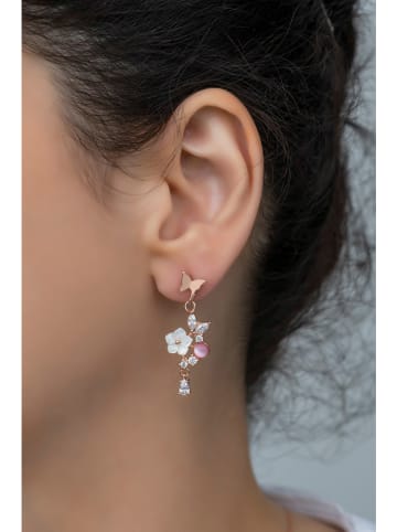 Heliophilia Srebrne kolczyki-wkrętki z cyrkoniami