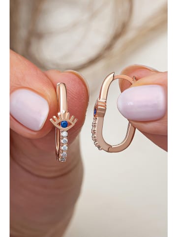 Heliophilia Zilveren creolen met edelstenen