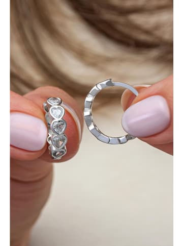 Heliophilia Silber-Creolen mit Edelsteinen