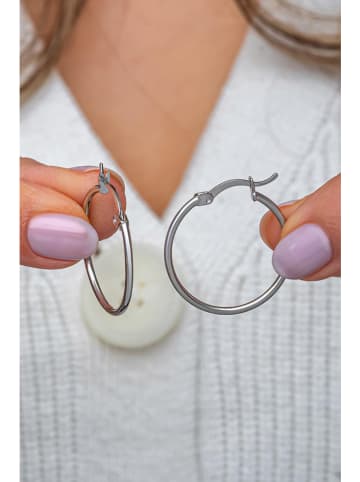 Heliophilia Srebrne kolczyki-kreole