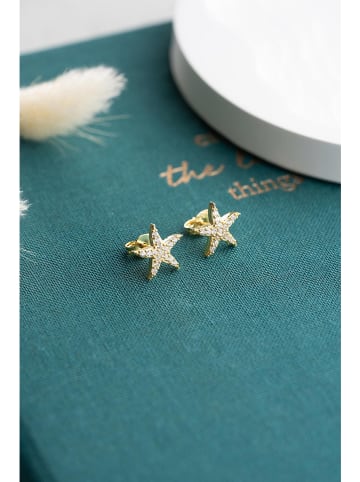 Heliophilia Vergold. Ohrstecker mit Edelsteinen