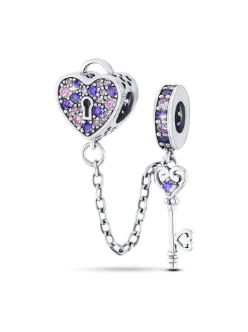 CHARM'S Silber-Sicherheitskette mit Kriatallen