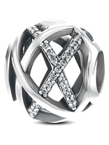 CHARM'S Zilveren bead met edelstenen