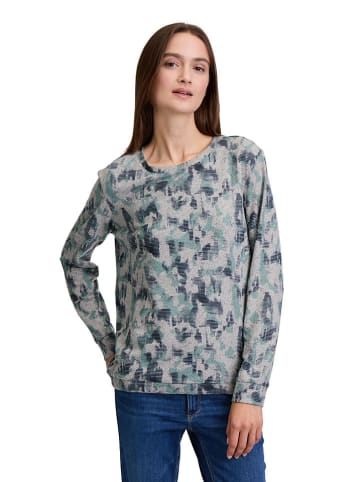 BETTY & CO Longsleeve in Grau/ Dunkelblau/ Mint