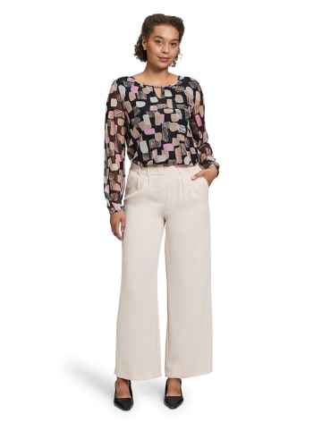 BETTY & CO Bluse in Schwarz/ Taupe/ Rosa