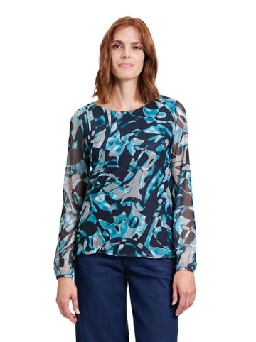 BETTY & CO Blouse donkerblauw/blauw/grijs