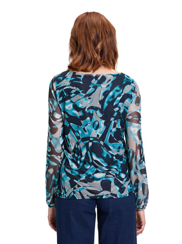 BETTY & CO Blouse donkerblauw/blauw/grijs