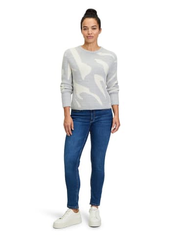 BETTY & CO Pullover in Grau/ Creme
