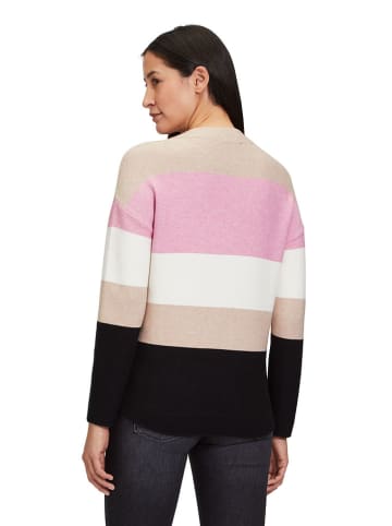 BETTY & CO Sweter w kolorze czarno-beżowo-jasnoróżowym