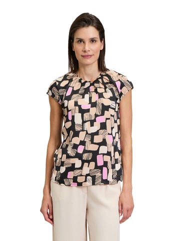 BETTY & CO Blouse zwart/taupe/lichtroze