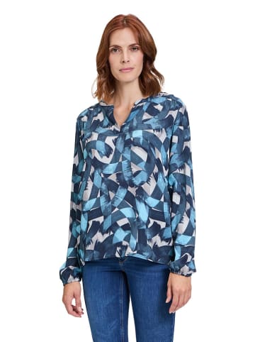 BETTY & CO Blouse donkerblauw/blauw/grijs