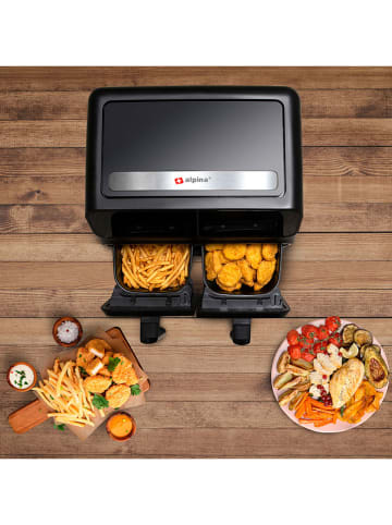 Alpina Dubbele heteluchtfiteuse zwart - 8 l