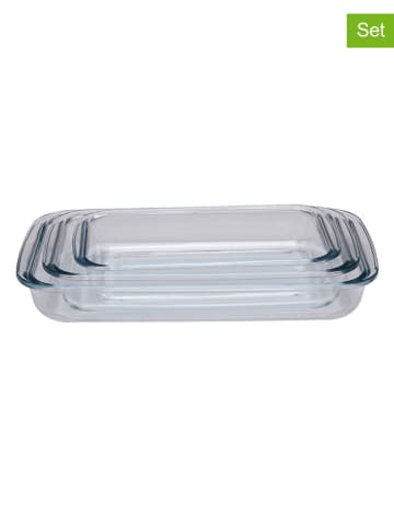 Alpina 3-delige set: ovenschalen transparant