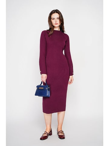 C& Jo Strickkleid in Bordeaux
