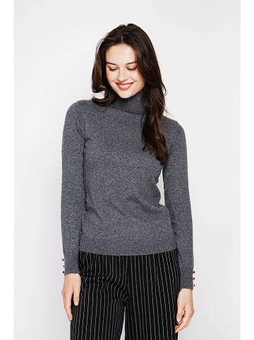 C& Jo Rollkragenpullover in Grau