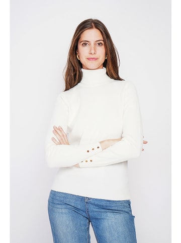 C& Jo Rollkragenpullover in Weiß