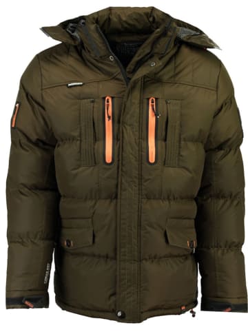 Geographical Norway Doorgestikte jas "Basilboli" kaki