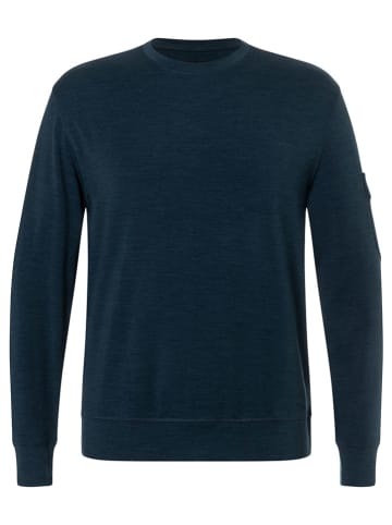 super.natural Pullover "Alpine Brush Crewneck" in Dunkelblau