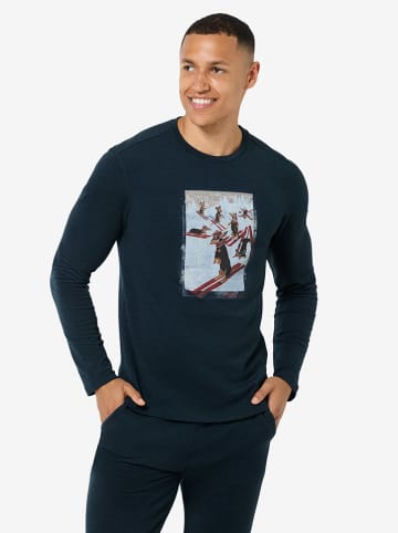 super.natural Functionele longsleeve "Dachshund Brush" donkerblauw