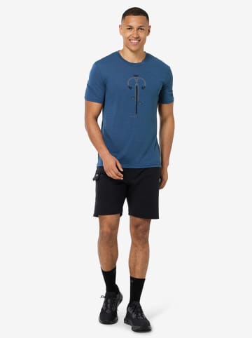 super.natural Koszulka funkcyjna "Vintage Bike Tee" w kolorze niebieskim