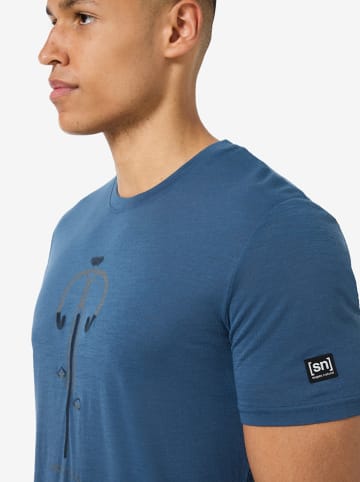 super.natural Funktionsshirt "Vintage Bike Tee" in Blau