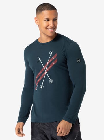 super.natural Functionele longsleeve "Kryssede Ski" donkerblauw