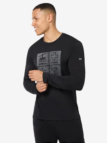 super.natural Funktionslongsleeve "Swiss Lodge" in Schwarz