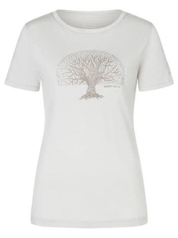 super.natural Shirt "Tree Of Knowledge Bio"  in Weiß/ Beige