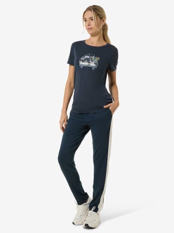 super.natural Shirt "Flower Delivery" donkerblauw