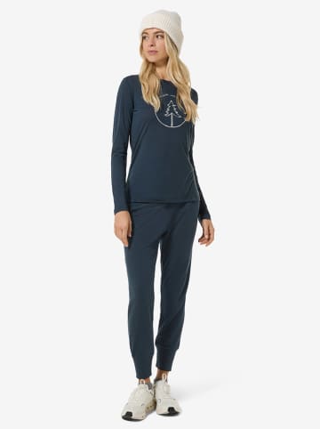 super.natural Functionele longsleeve "Bubble Tree" donkerblauw