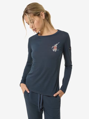 super.natural Funktionslongsleeve "Lil Ski Bunny" in Dunkelblau