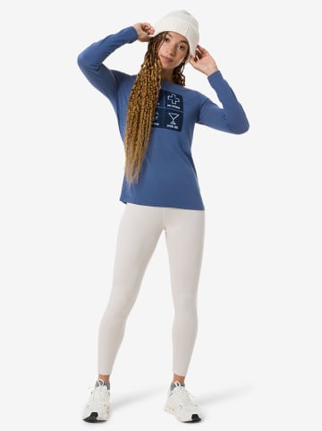 super.natural Functionele longsleeve "Swiss Lodge" blauw/wit