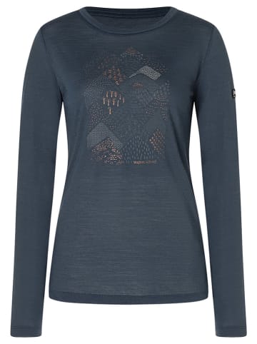 super.natural Functionele longsleeve "Hilly" donkerblauw