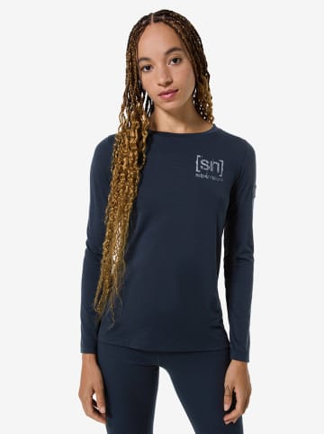 super.natural Funktionslongsleeve "Art Logo" in Dunkelblau