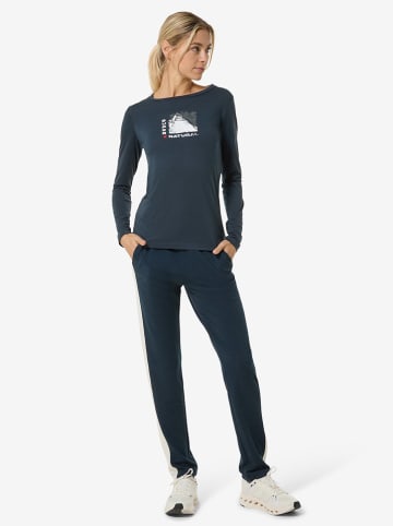 super.natural Functionele longsleeve "Super Mountain" donkerblauw