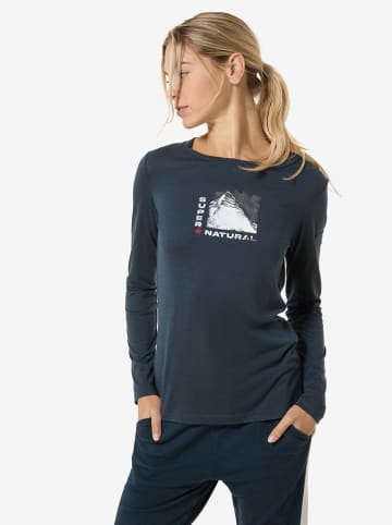 super.natural Funktionslongsleeve "Super Mountain" in Dunkelblau