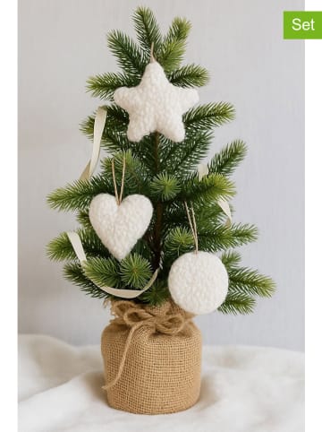 ABERTO DESIGN 3er-Set: Dekohänger in Creme - (L)12 cm