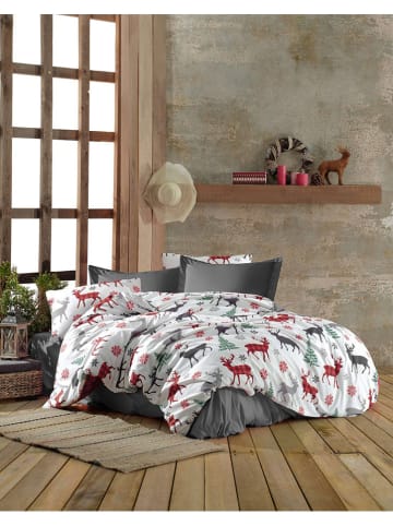 Colourful Cotton Komplet pościeli w kolorze biało-czerwono-zielonym