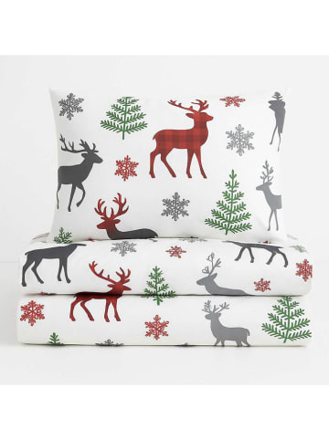 Colourful Cotton Beddengoedset wit/rood/groen