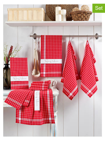 Colorful Cotton 10er-Set: Geschirrtücher in Rot