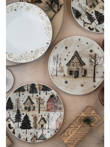 Hermia 6-delige set: dessertborden beige - Ø 21 cm