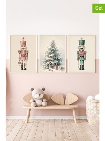 ABERTO DESIGN 3er-Set: Gerahmte Kunstdrucke