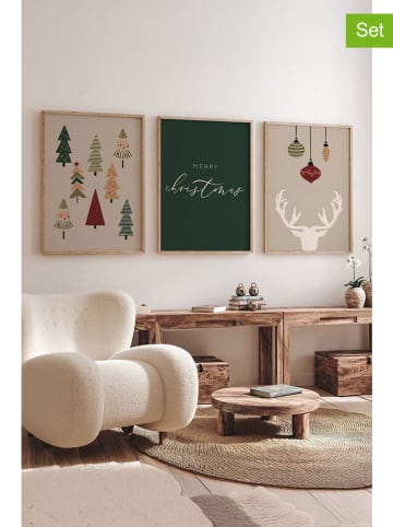 ABERTO DESIGN 3er-Set: Gerahmte Kunstdrucke