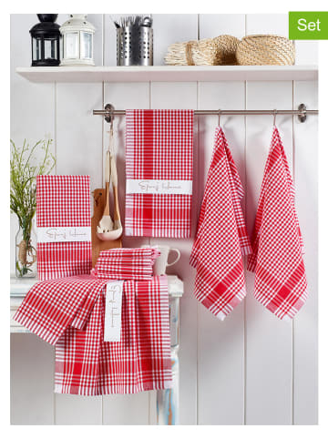 Colorful Cotton 10er-Set: Geschirrtücher in Rot