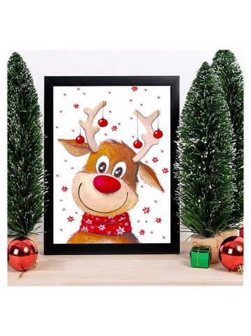 ABERTO DESIGN Kunstdruk op hout - (B)24 x (H)29 cm